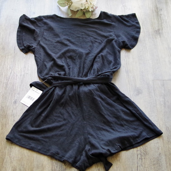 NWT Free People Ballerina Tie Waist Romper - Picture 2 of 4
